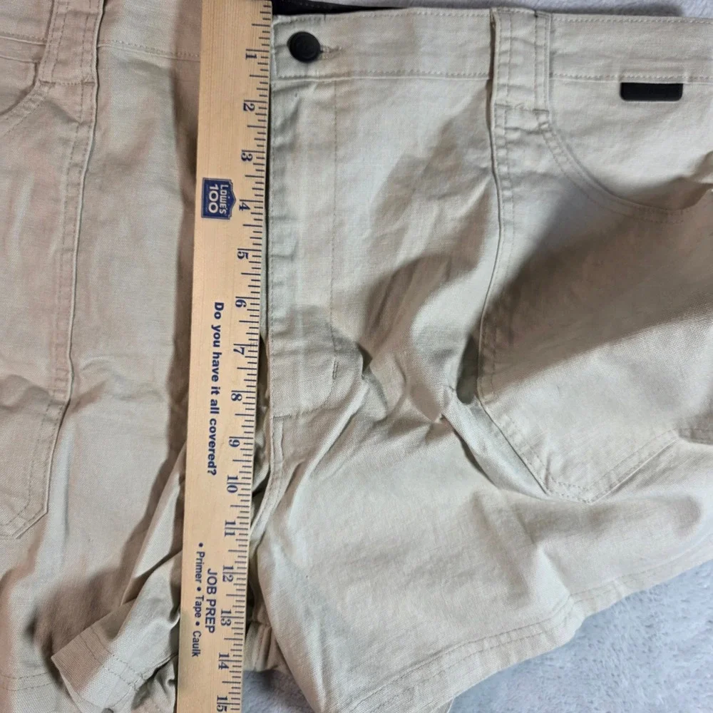 Wrangler‎ ATG Women's Canvas Hike Shorts Pelican Beige Cotton Linen Size 20